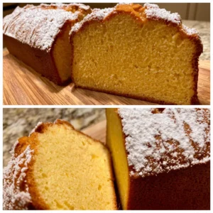Sliced Christmas pandoro recipe, dusted with powdered sugar on a wooden board.