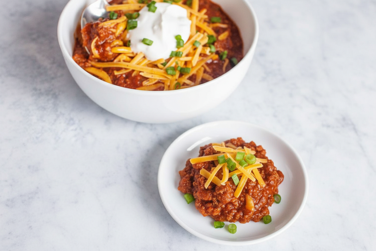 no bean chili recipe serving & storage