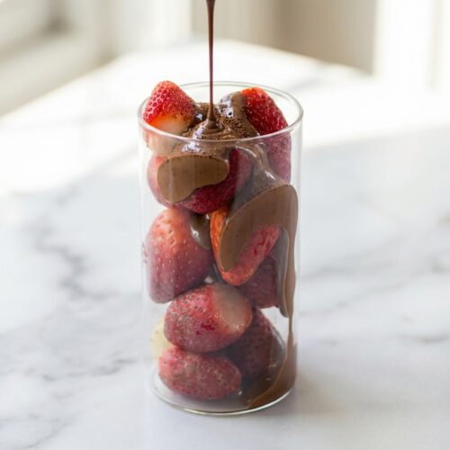 strawberry and chocolate finished dish