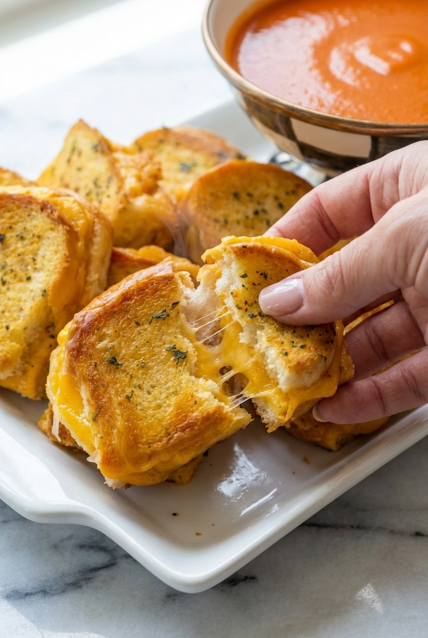 Close-up texture of the Maillard reaction on Mini Grilled Cheese Hawaiian Rolls, showing the bubbly and toasted mayo-sear surface.